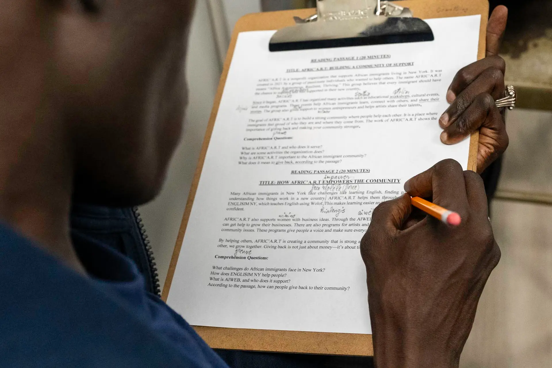 Africart Englisim Free english classes New York